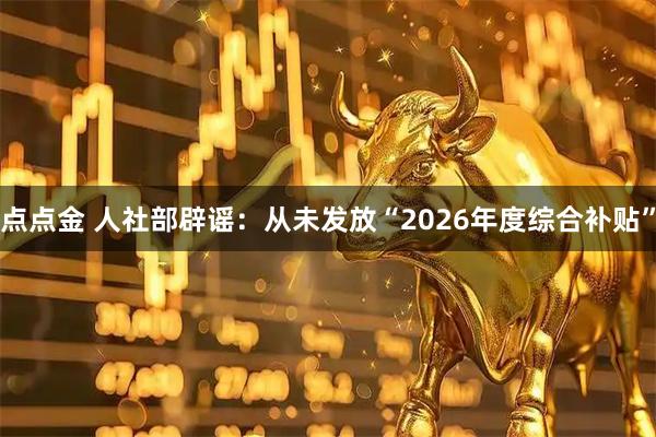 点点金 人社部辟谣：从未发放“2026年度综合补贴”